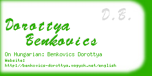 dorottya benkovics business card